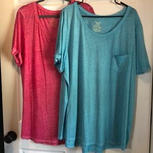 Super cute and comfy pink and blue tops